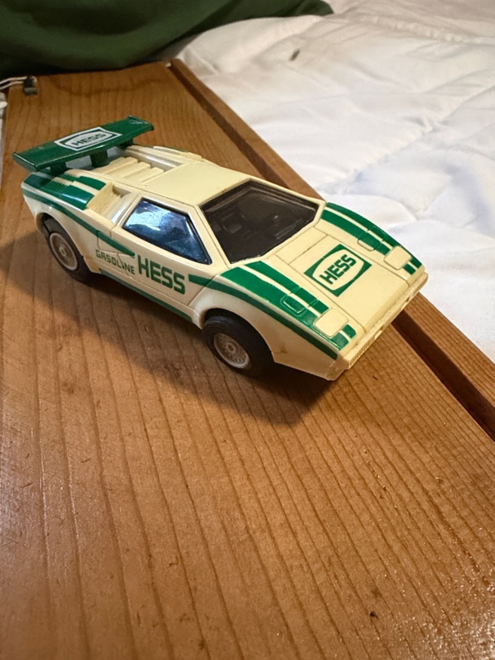 Hess White & Green Race Car Toy for Kids collectible